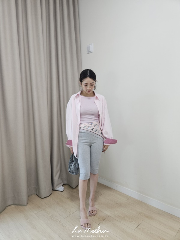 彈性坑條棉卡布里褲